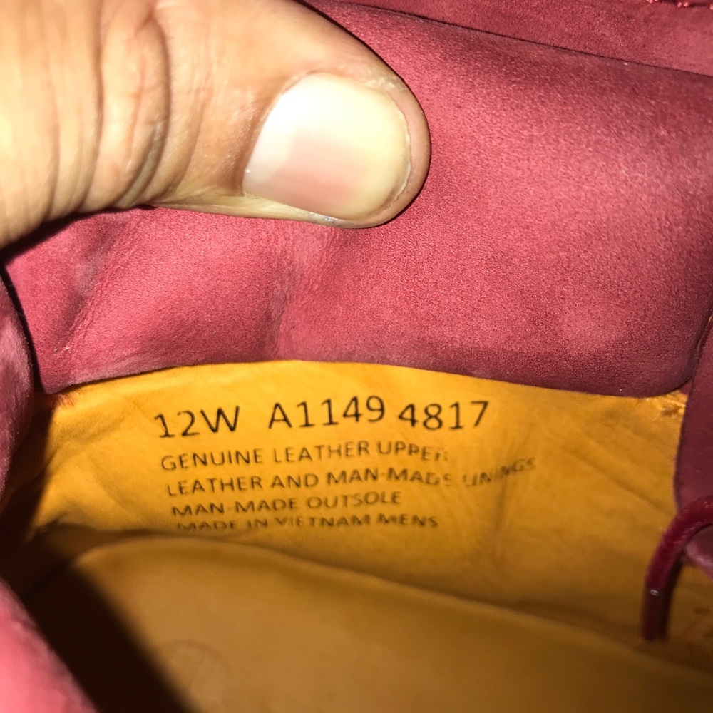 Size 12 Red Timberland boots